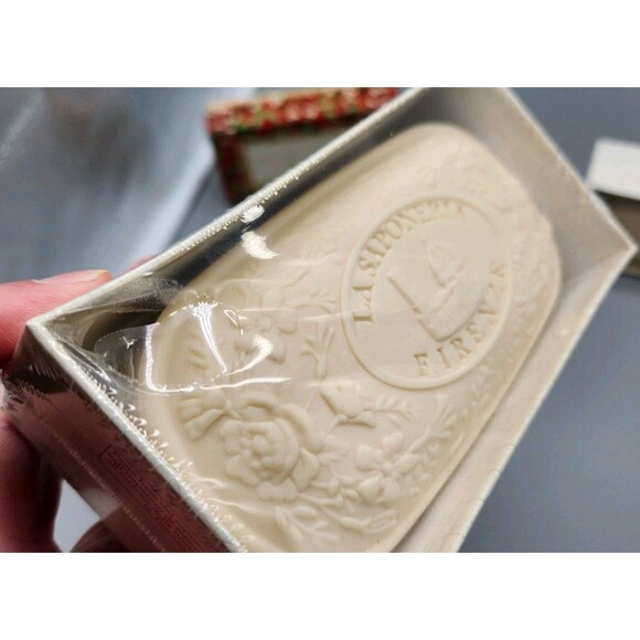 Cinnamon Scented Soap La Saponeria Firenze Merry Christmas Set of 2 Italy Made - Picture 6 of 9
